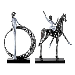Статуэтка настольная ArtHomeDecor PRETTY WOMAN 7482 BLACK  WHITE