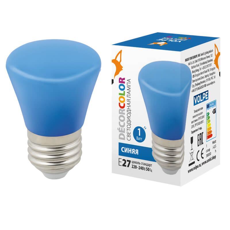   Volpe E27 1W  LED-D45-1W/BLUE/E27/FR/ BELL UL-00005639