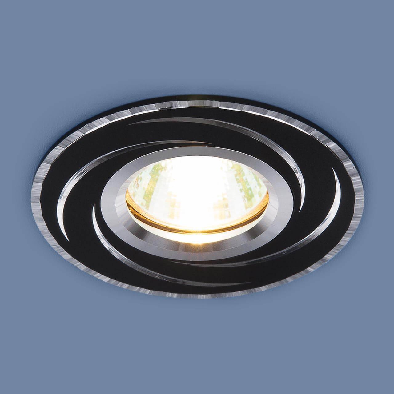 Встраиваемый светильник Elektrostandard 2002 MR16 BK/SL черный/серебро a031341
