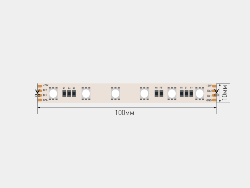 Светодиодная лента SWG PRO SWG5PT60-24-14.4-WS2811RGB 032669