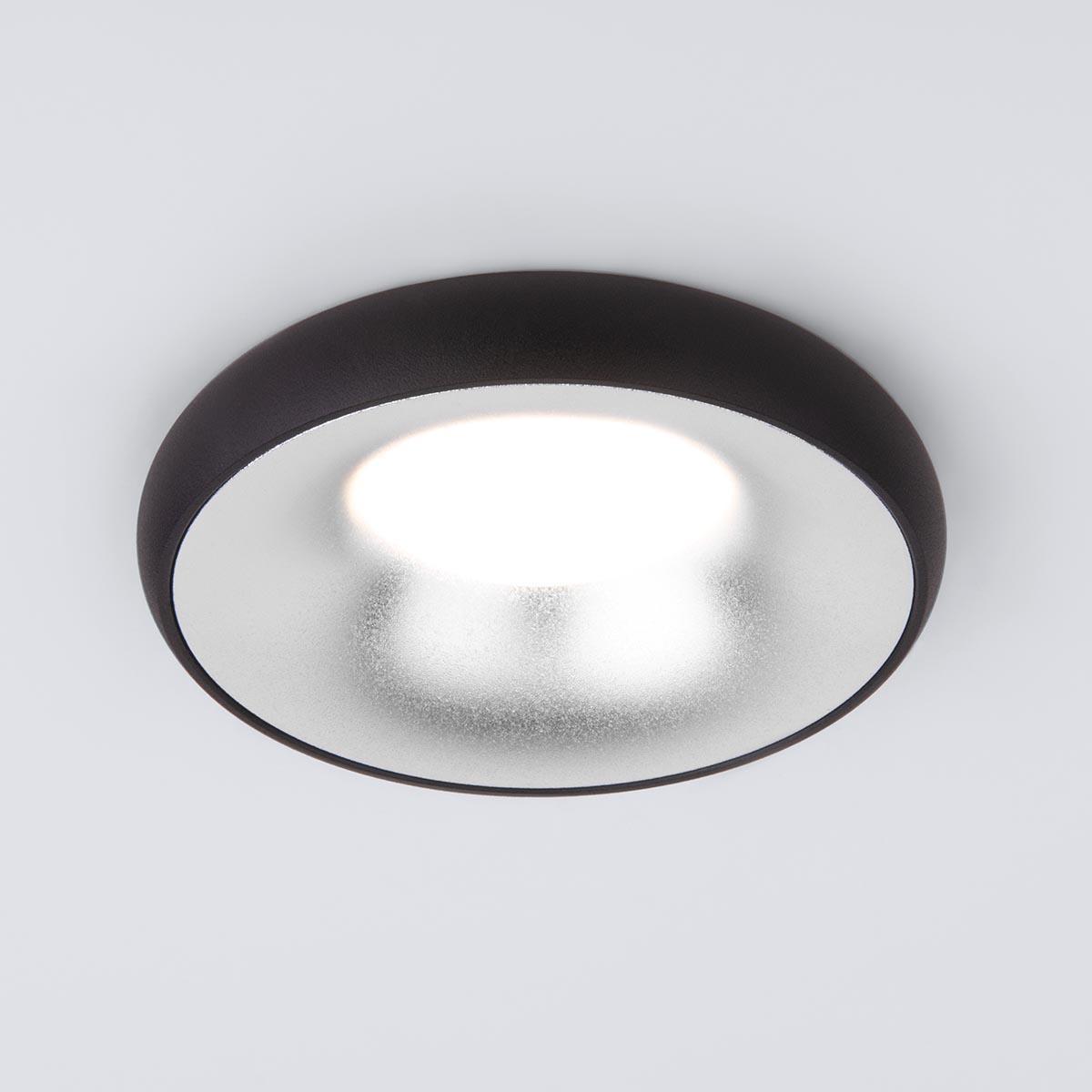 Встраиваемый светильник Elektrostandard 118 MR16 серебро/черный a053349