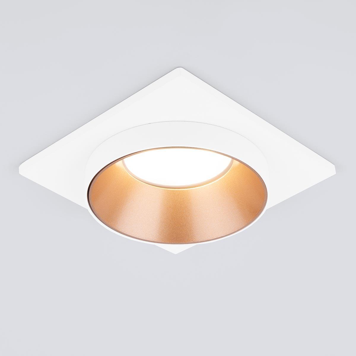 Встраиваемый светильник Elektrostandard 116 MR16 золото/белый a053346