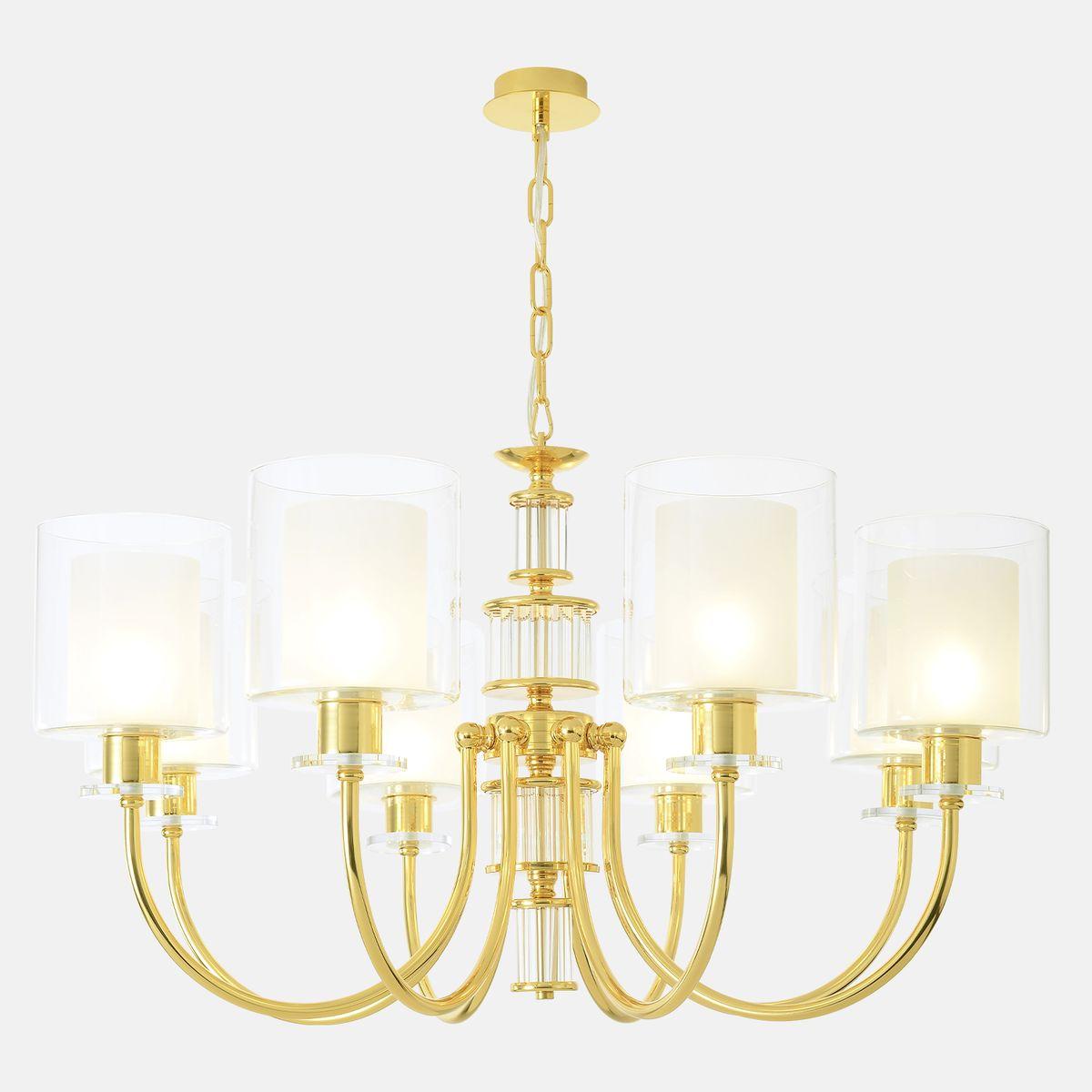 Подвесная люстра Crystal Lux ELENA SP8 GOLD
