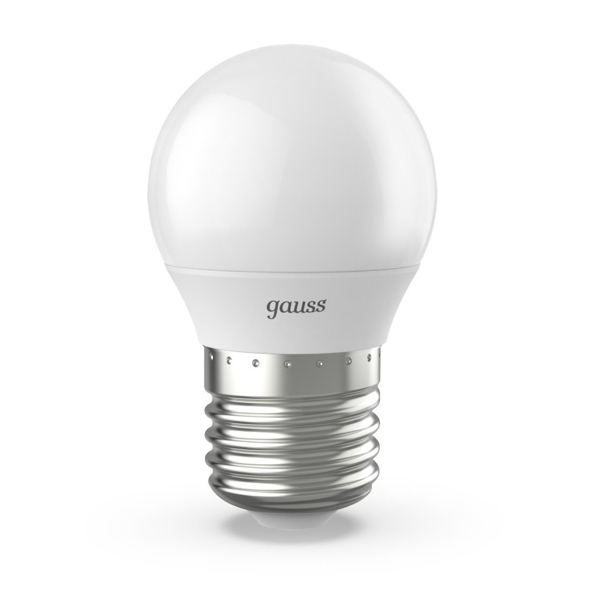 Лампа светодиодная Gauss E27 6.5W 4100K матовая 105102207