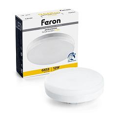 Лампа светодиодная диммируемая Feron GX53 12W 2700K матовая LB-456 51064