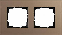 Рамка 2-постовая Gira Esprit Lenoleum-Multiplex светло-коричневый 0212221