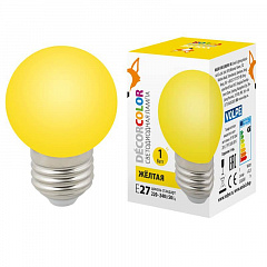   Volpe E27 1W  LED-G45-1W/YELLOW/E27/FR/ UL-00005649