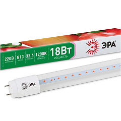 Лампа светодиодная для растений ЭРА G13 18W 1200K прозрачная Fito-18W-RB-Т8-G13-NL Б0042990