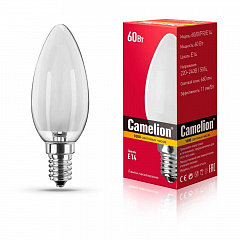 Лампа накаливания Camelion E14 60W 60/B/FR/E14 9866