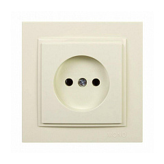 Розетка 2К Mono Electric Despina 16A 250V винтовое подключение крем 102-170022-116