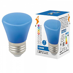   Volpe E27 1W  LED-D45-1W/BLUE/E27/FR/ BELL UL-00005639