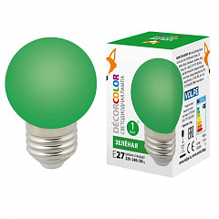  Volpe E27 1W  LED-G45-1W/GREEN/E27/FR/ UL-00005648